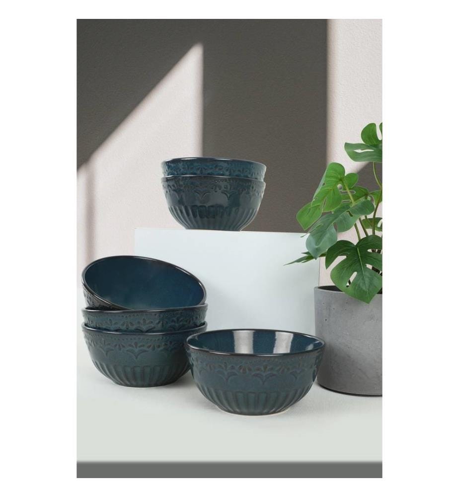 Ceramic Bowl Set, 6 Pieces, Multicolor, 100% Ceramic