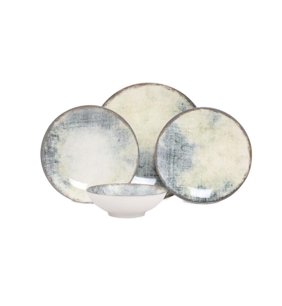 Dinner Set, 24 Pieces, Multicolor, Porcelain