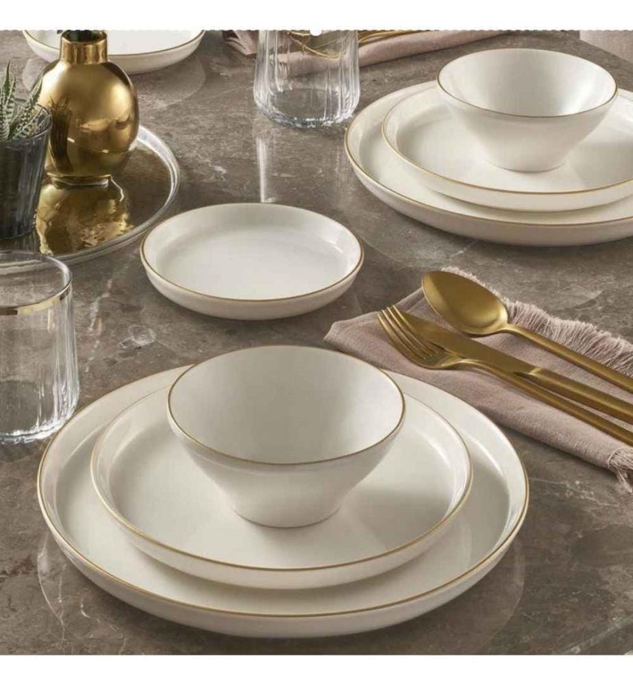 Dinner Set, 16 Pieces, Cream, Porcelain