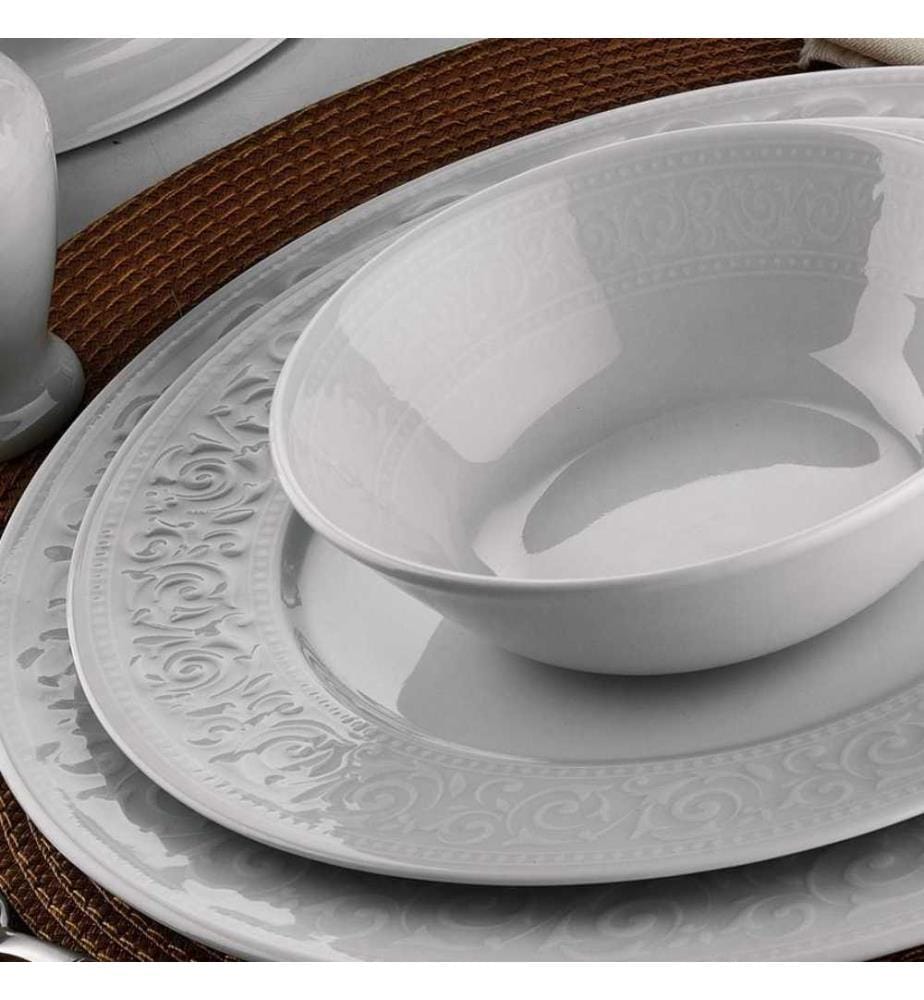 Dinner Set, 53 Pieces, White, Porcelain