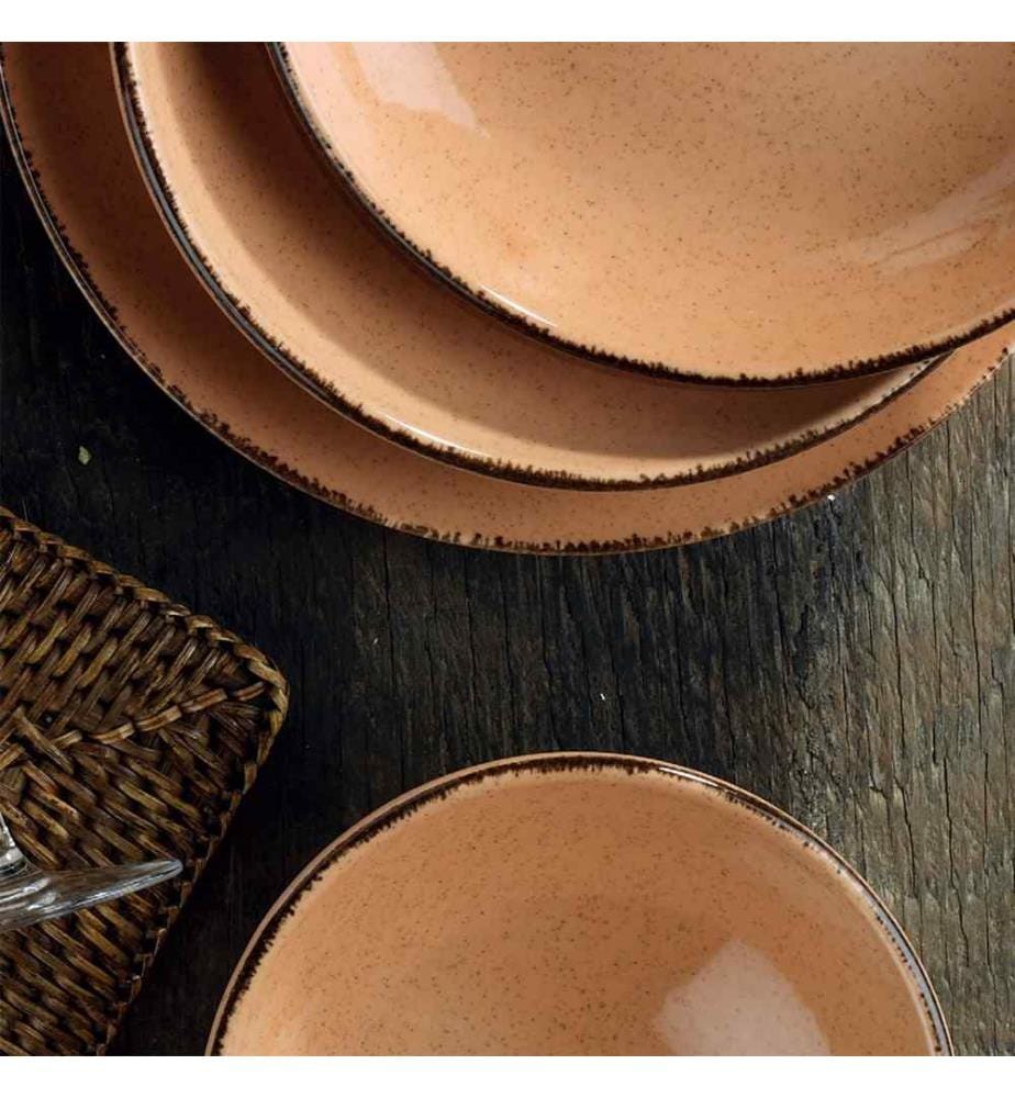 Dinner Set, 24 Pieces, Light Pink, Porcelain