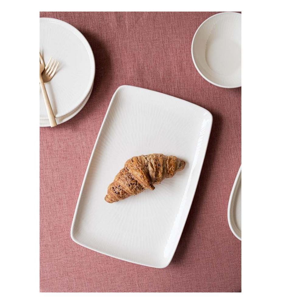 Service Plate, Cream, 100% Ceramic