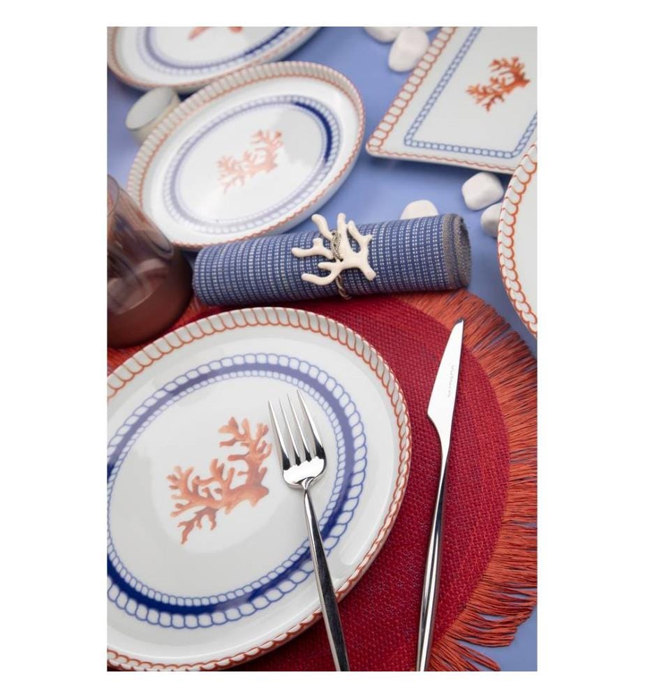 Dinner Set, 18 Pieces, Multicolor, 100% Porcelain