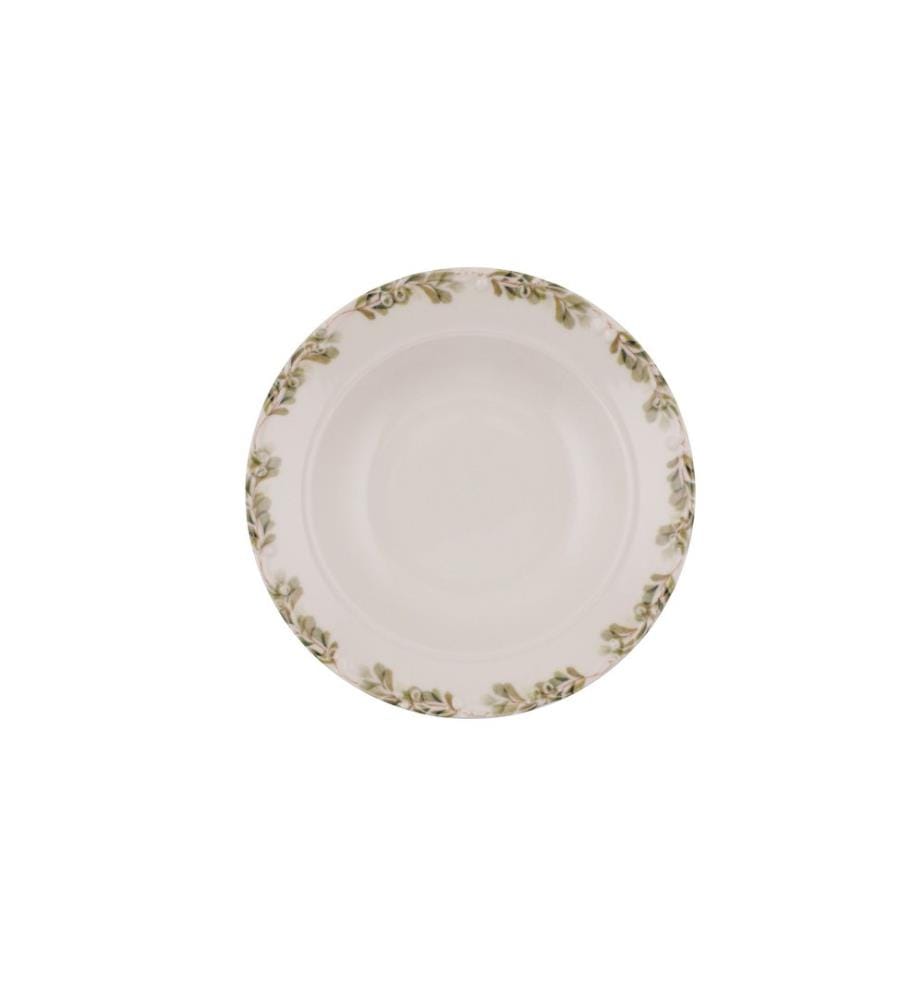 Service de table, 30 pièces, blanc, jaune, vert, 100% porcelaine