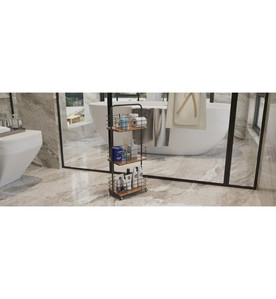 Bathroom Organizer, Black, 100% METAL