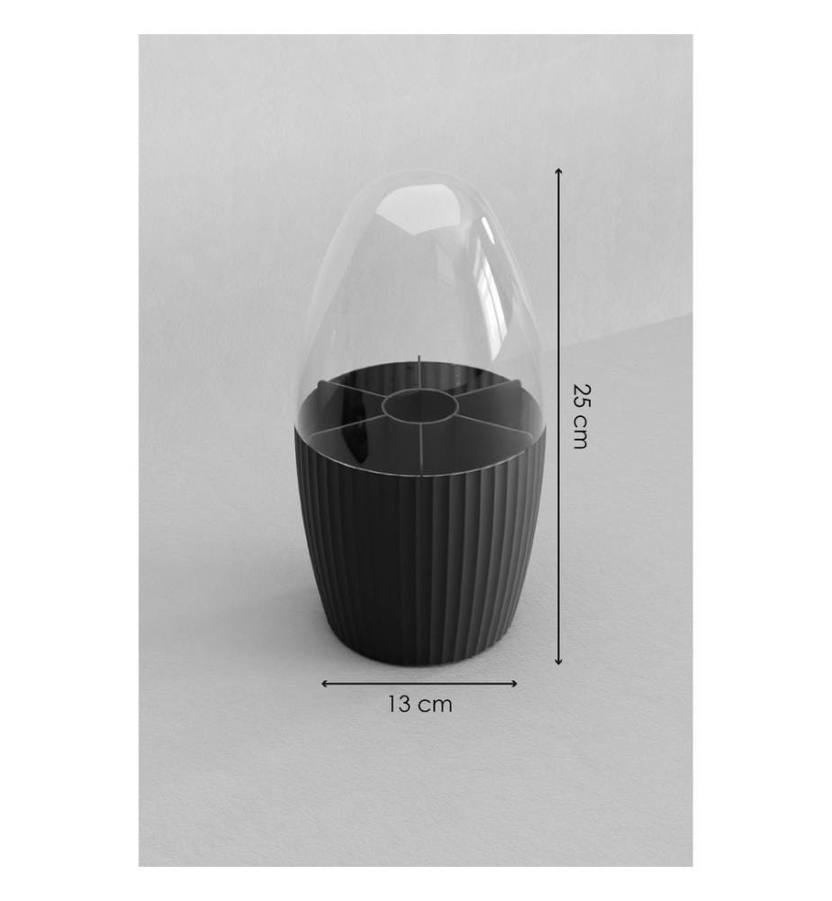 Make-Up Organizer, Anthracite, 100% PLASTIC