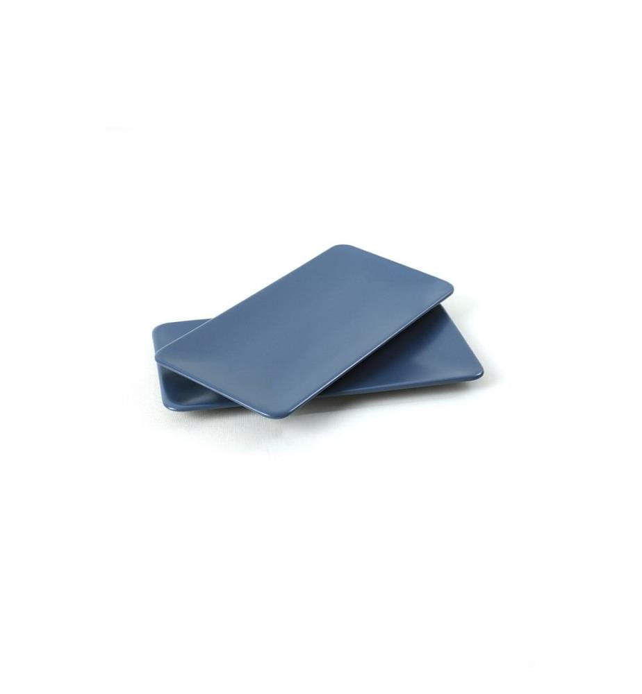 Platter Set, 2 Pieces, Blue, 100% CERAMIC