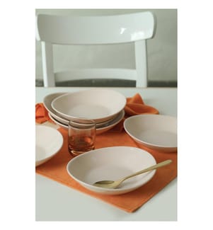 Plate Set, 6 Pieces, Cream, 100% CERAMIC