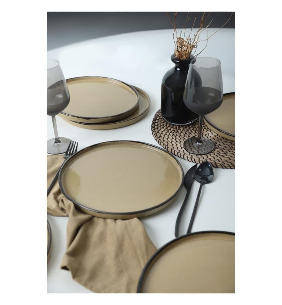 Servierteller-Set, 6-teilig, Nerz, 100 % Keramik
