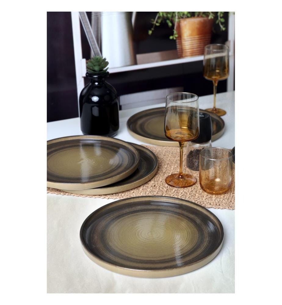 Servierteller-Set, 6-teilig, Nerz, 100 % Keramik
