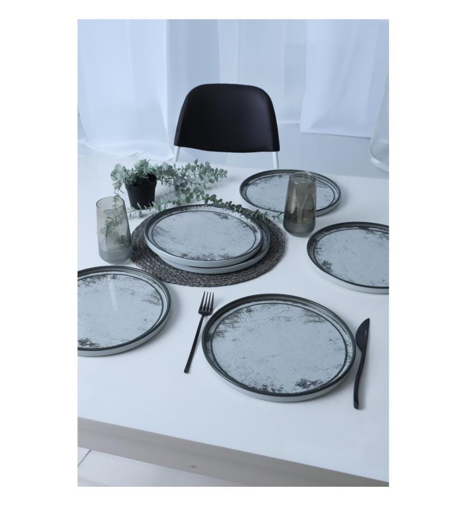 Servierteller-Set, 6-teilig, Hellblau, 100 % Keramik