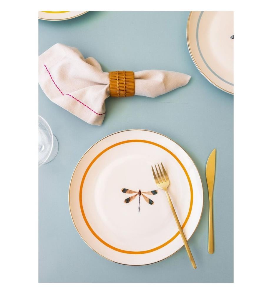 Service Plate Set, 6 Pieces, Multicolor, 100% PORCELAIN