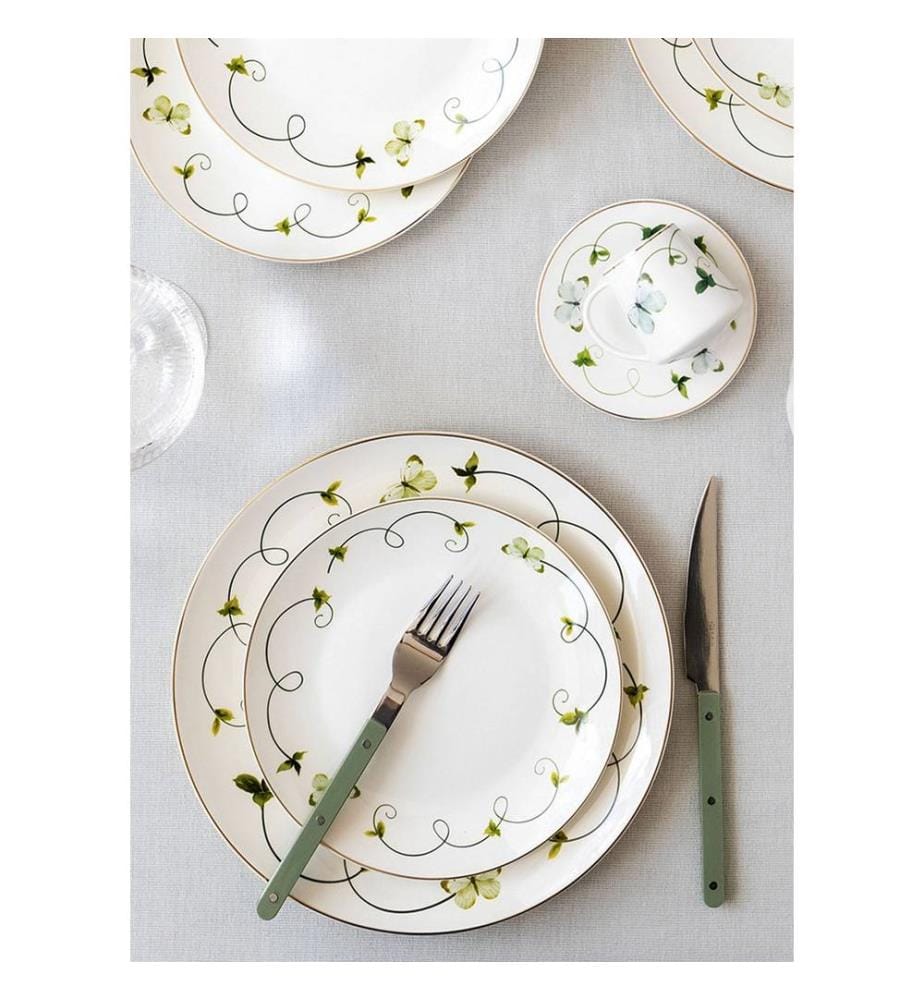 Dessert Plate Set, 6 Pieces, Multicolor, 100% PORCELAIN