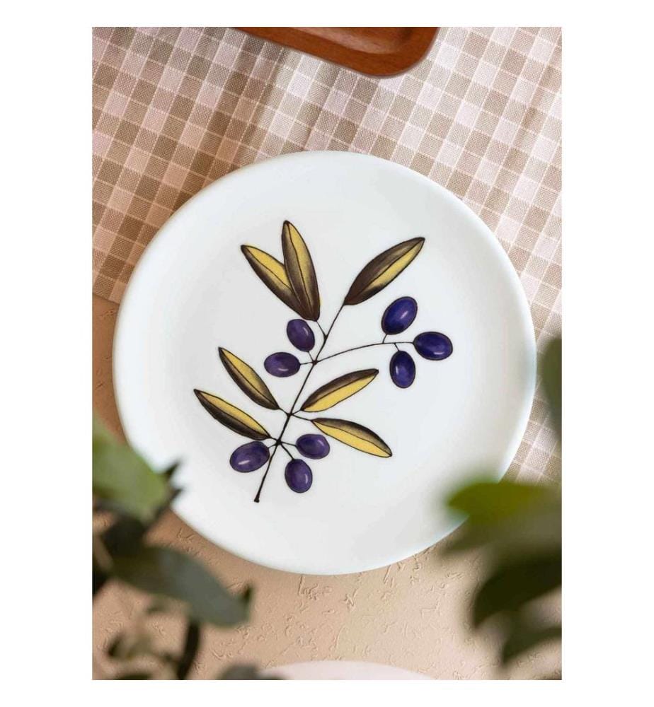 Service Plate Set, 6 Pieces, Multicolor, 100% CERAMIC