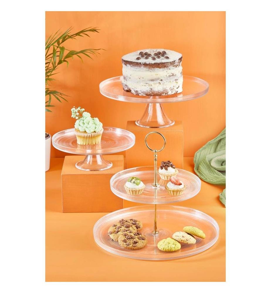 Speisenpräsentationsset, transparent, 100 % Glas