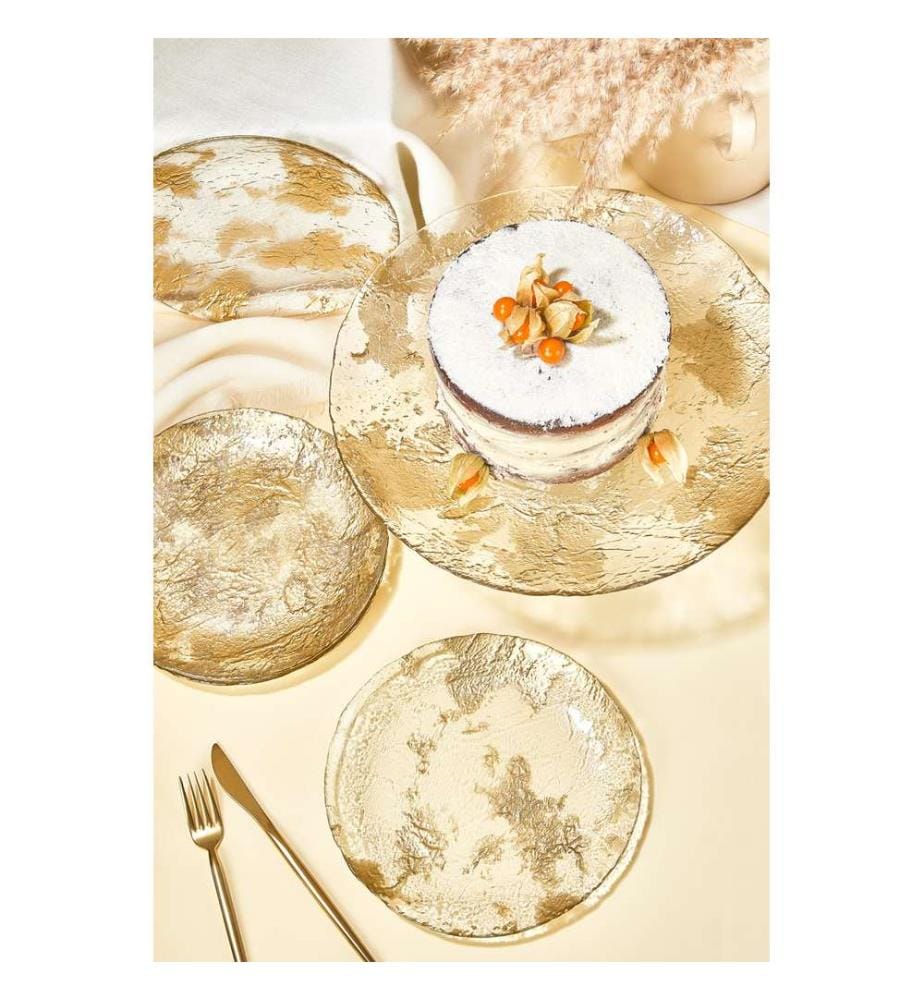 Dessertteller-Set, 7-teilig, transparent, 100 % Glas
