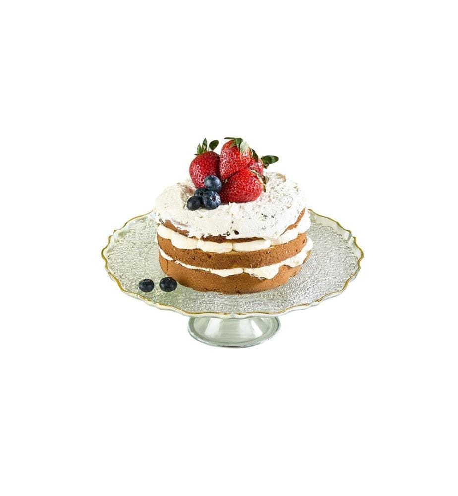 Cake Serving Plate, Transparent, 100% GLASS
