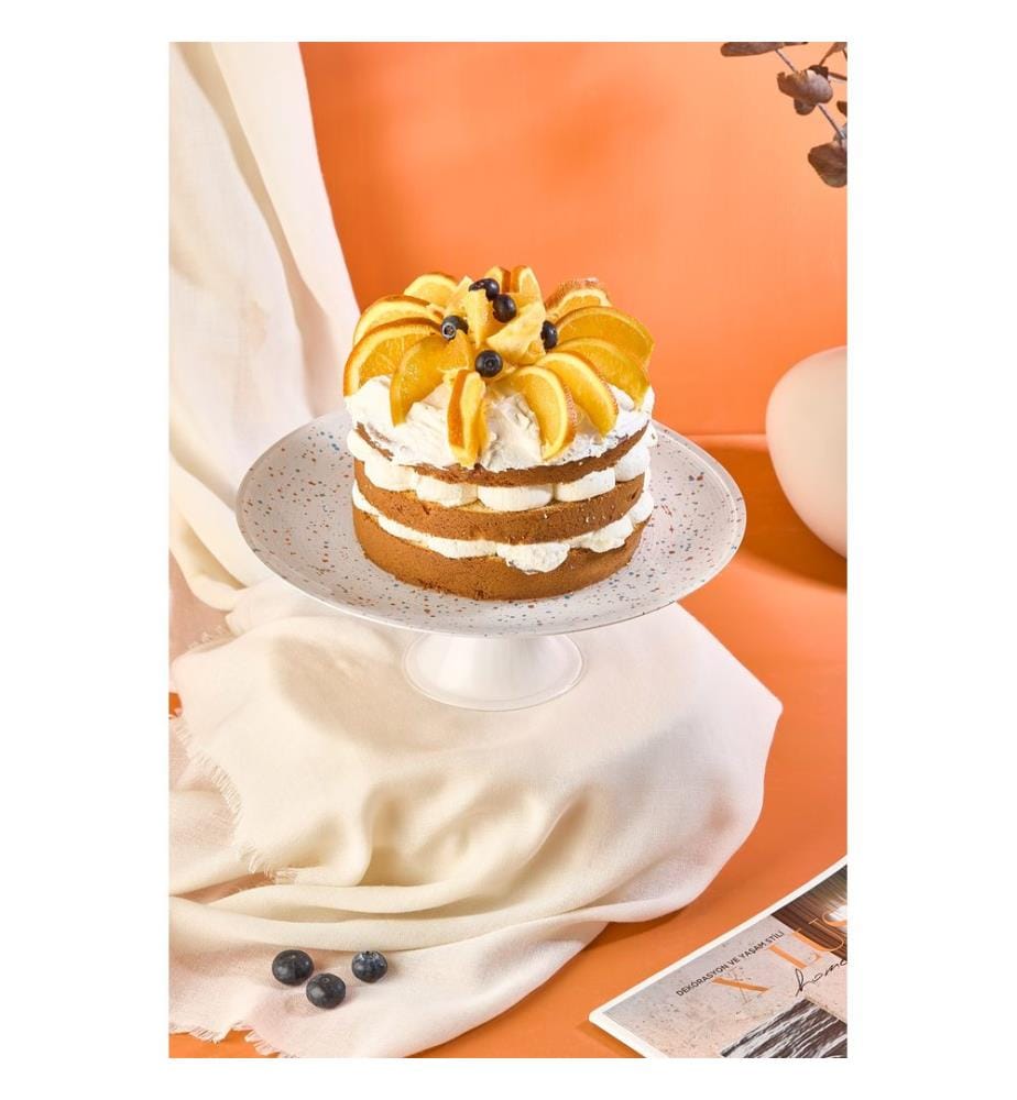 Cake Serving Plate, White, 100% GLASS
