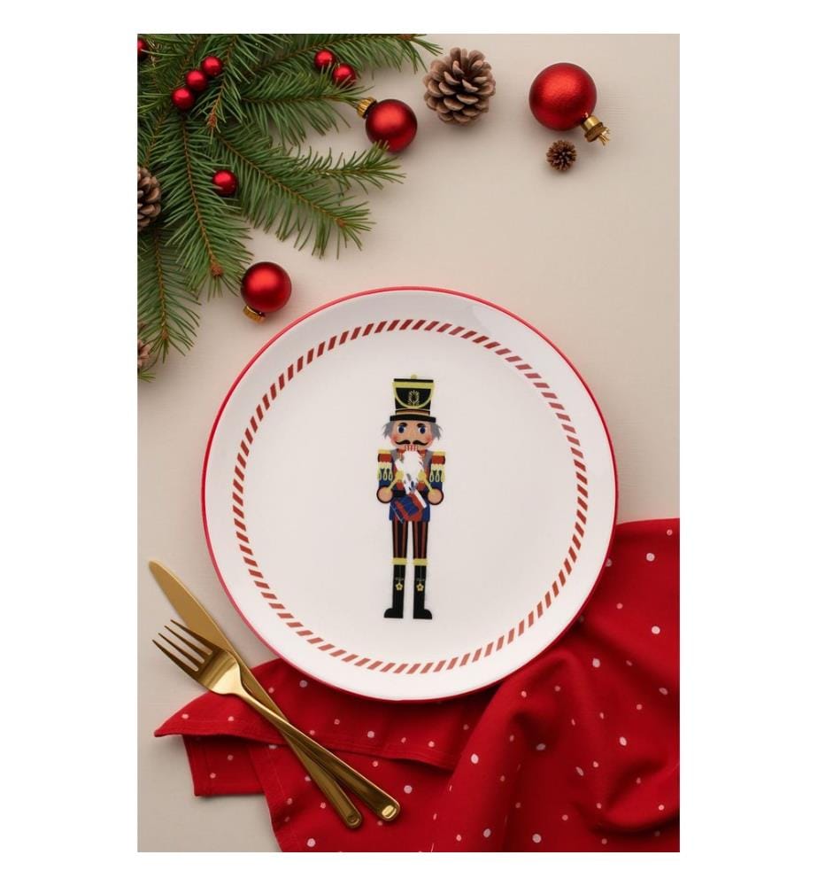 Dessert Plate Set, 6 Pieces, Multicolor, 100% CERAMIC