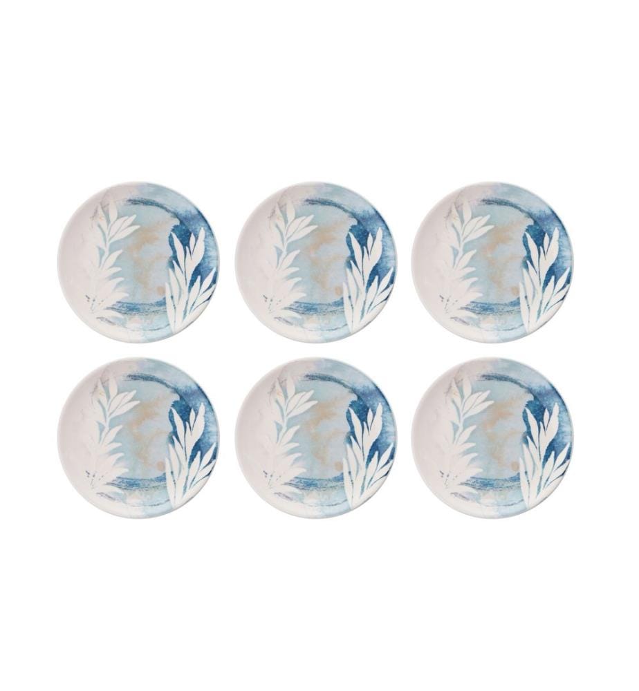Dessert Plate Set, 6 Pieces, Multicolor, 100% CERAMIC