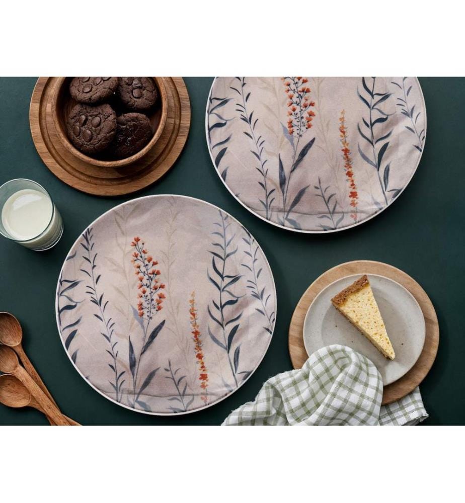 Service Plate Set, 6 Pieces, Multicolor, 100% CERAMIC