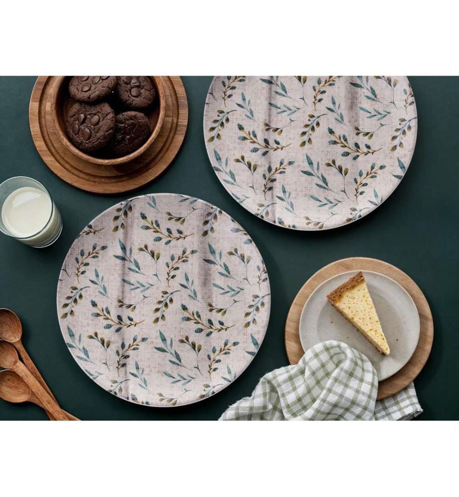 Service Plate Set, 6 Pieces, Multicolor, 100% CERAMIC