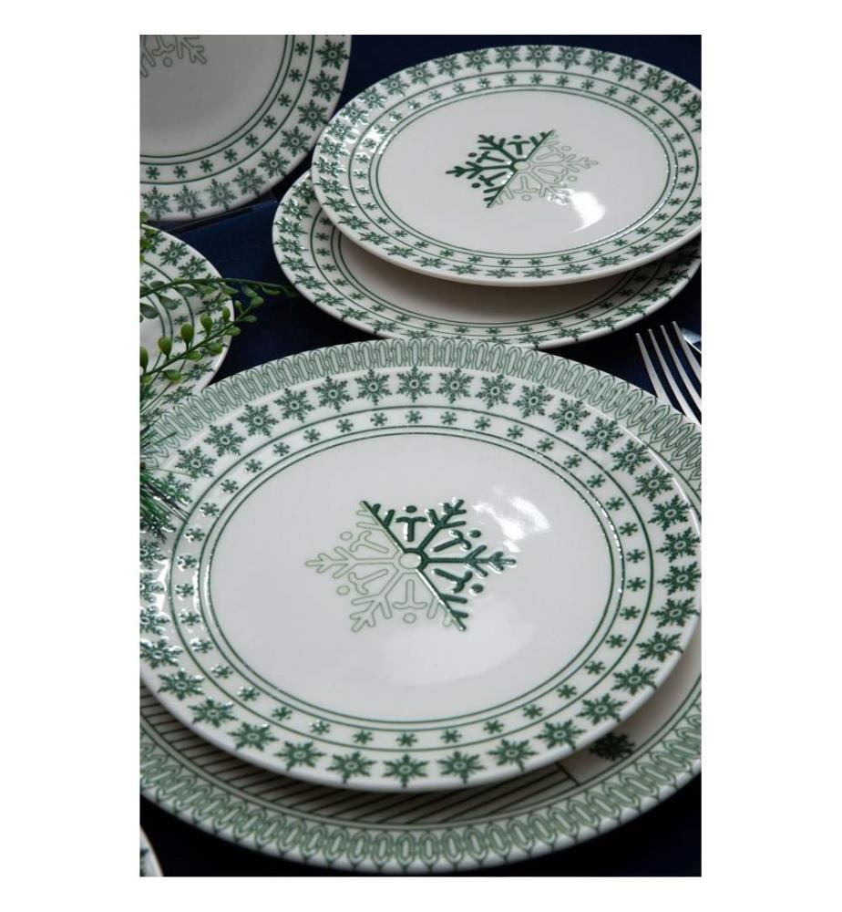 Dessert Plate Set, 7 Pieces, Multicolor, 100% PORCELAIN