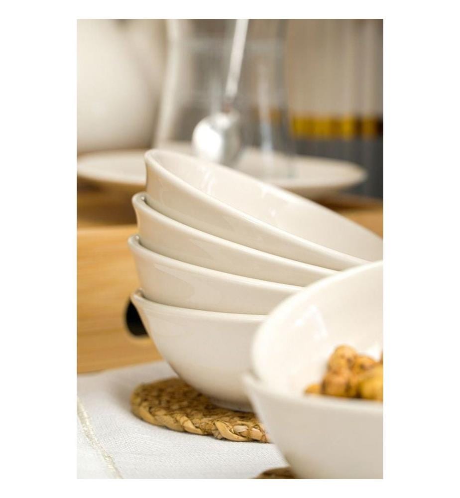 Appetizer Bowl Set, 6 Pieces, White, 100% PORCELAIN