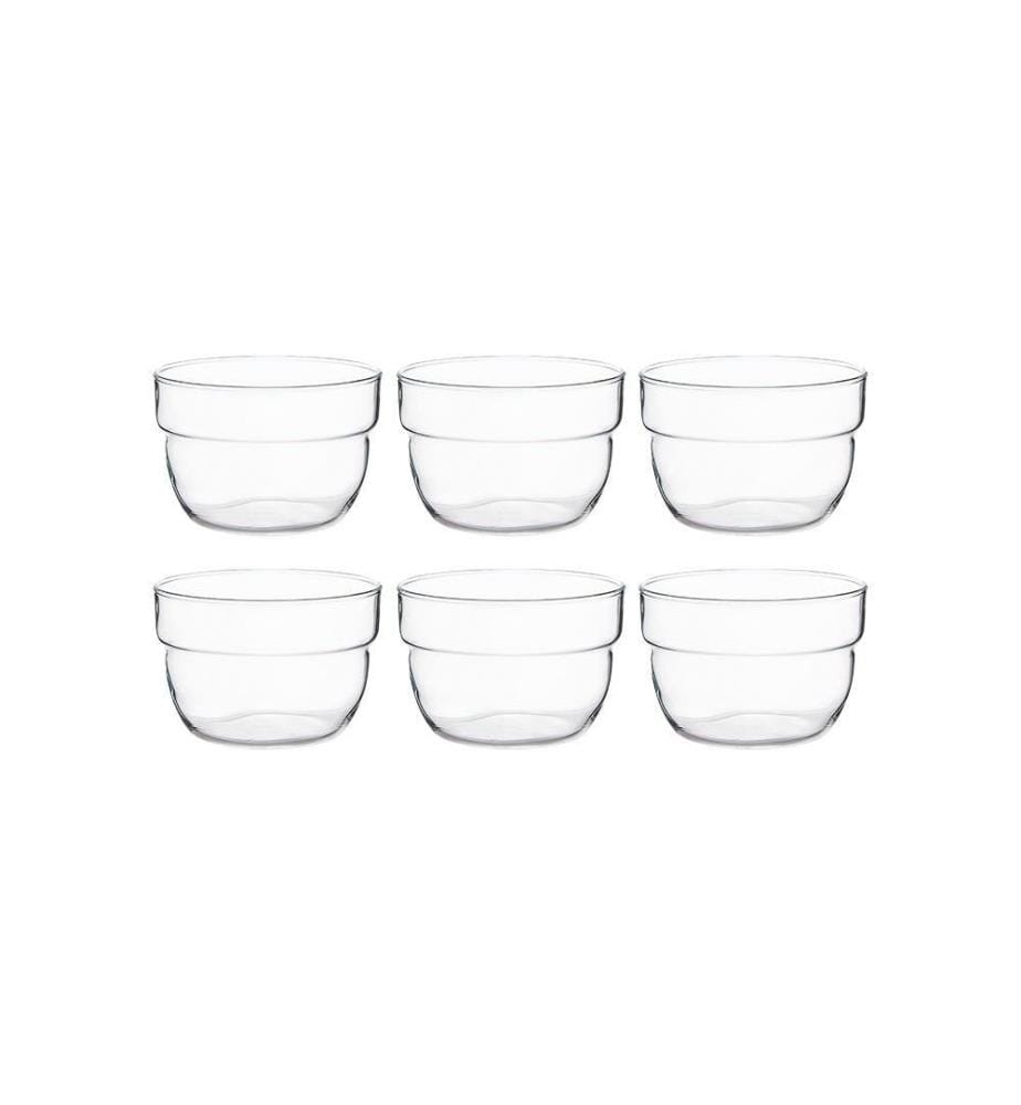Glasschüssel-Set, 6-teilig, transparent, 100 % Glas