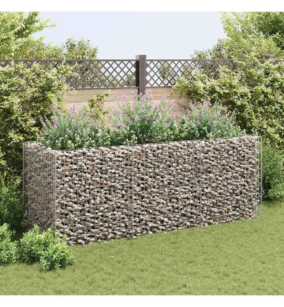 Gabionen-Hochbeet Stahl 270×90×100 cm