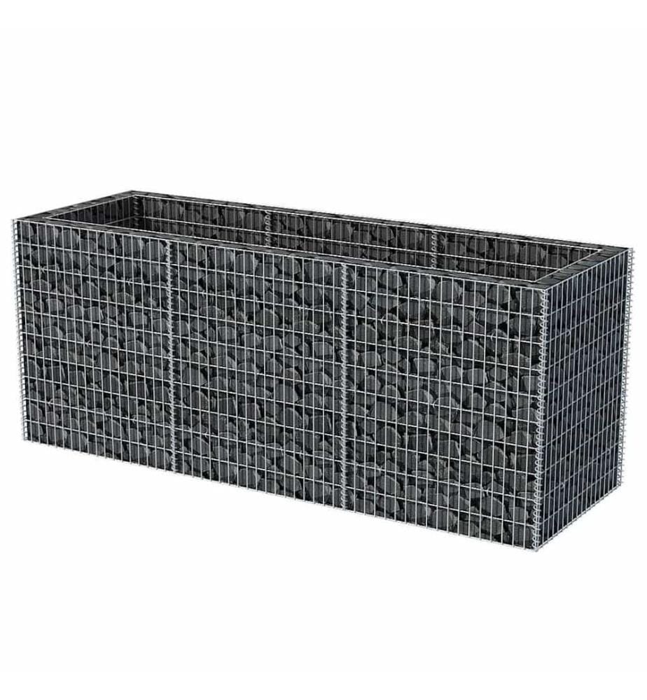 Gabionen-Hochbeet Stahl 270×90×100 cm