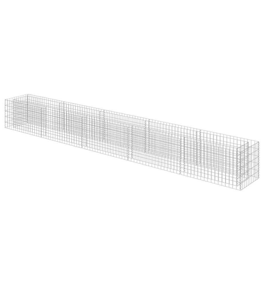 Lit surélevé à gabion Acier galvanisé 450x50x50 cm