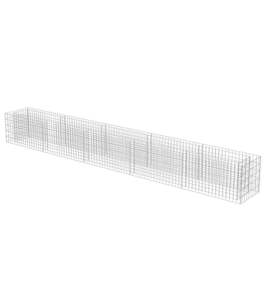 Lit surélevé à gabion Acier galvanisé 450x50x50 cm