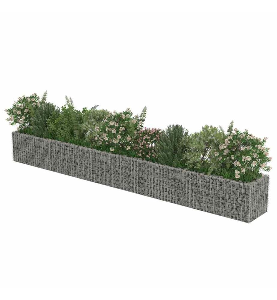 Lit surélevé à gabion Acier galvanisé 450x50x50 cm