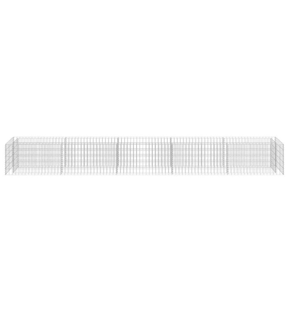 Lit surélevé à gabion Acier galvanisé 450x50x50 cm