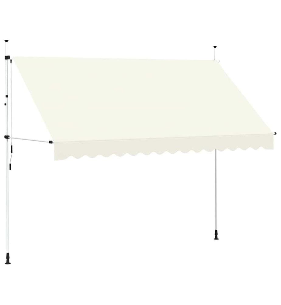 Einziehbare Markise Handbetrieben 350 cm Cremeweiss