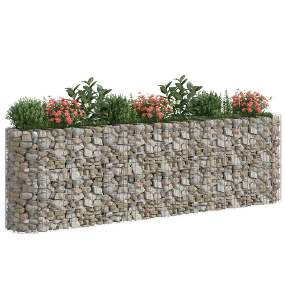 Lit surélevé à gabion Fer galvanisé 330x50x100 cm