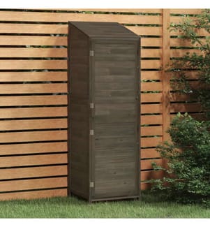 Geräteschuppen Anthrazit 55x52x174,5 cm Massivholz Tanne