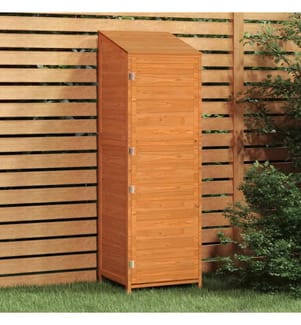 Geräteschuppen Braun 55x52x174,5 cm Massivholz Tanne