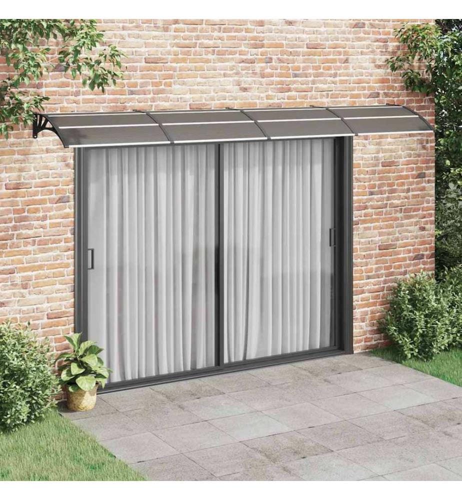 Türvordach Schwarz 400x75 cm Polycarbonat