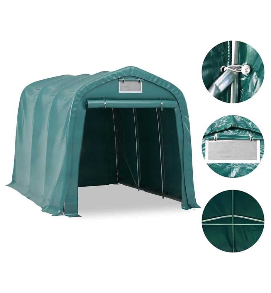 Tente de garage PVC 2,4x3,6 m Vert