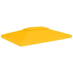 Pavillon-Dachplane mit Kaminabzug 310 g/m² 4x3 m Gelb