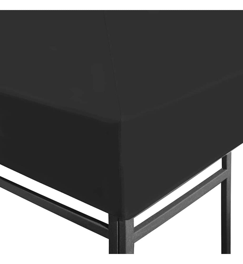 Pavillondach 270 g/m² 3x3 m Schwarz