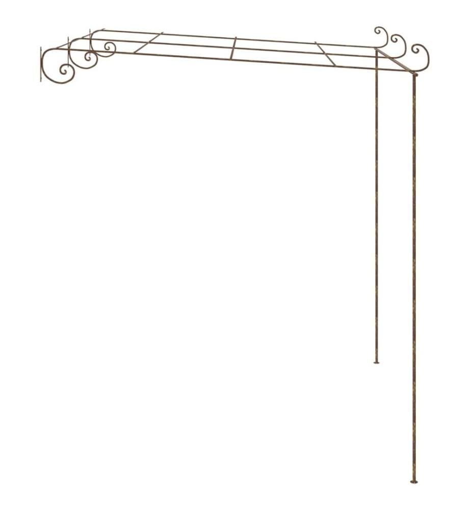 Garten-Pergola Antik-Braun 3x3x2,5 m Eisen