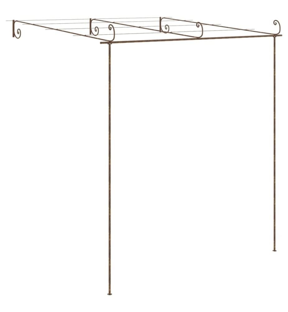 Garten-Pergola Antik-Braun 3x3x2,5 m Eisen