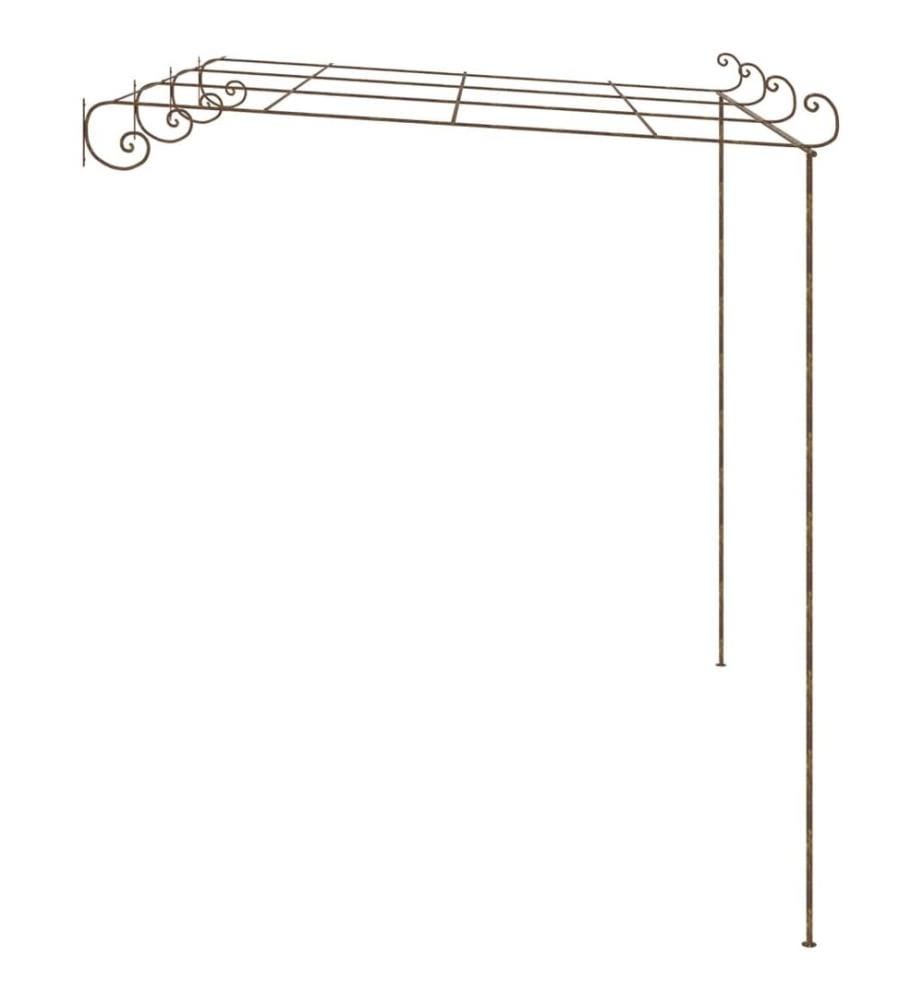 Garten-Pergola Antik-Braun 4x3x2,5 m Eisen