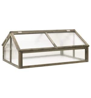 Gewächshaus Grau 114x80x50 cm Tannenholz