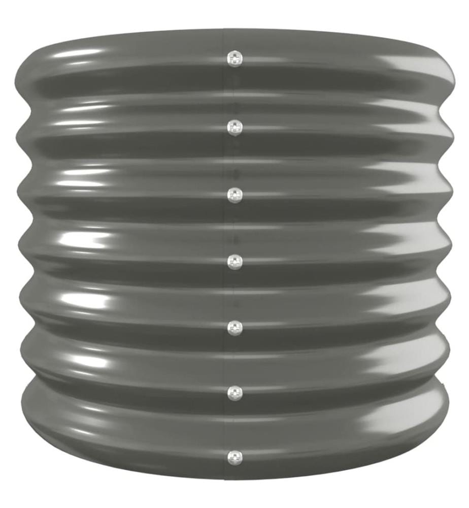 Lit surélevé de jardin Acier galvanisé 332x40x36 cm gris