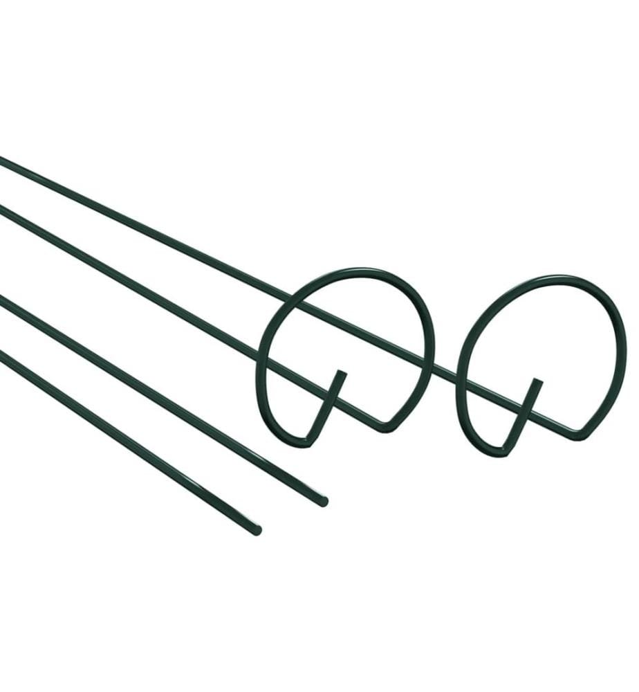 Pflanzenstützen 20 Stk. Dunkelgrün 40 cm Stahl