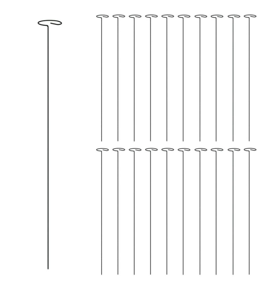 Pflanzenstützen 20 Stk. Dunkelgrün 61 cm Stahl